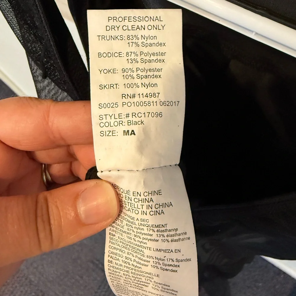 Revolution Dancewear Unsteady black contemporary dance costume, Medium Adult - Picture 4 of 9